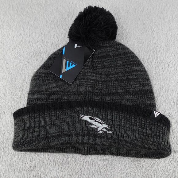 Blackhawk Club Canada Beanie One Size Black Gray Embroidered Toboggan Pom Golf